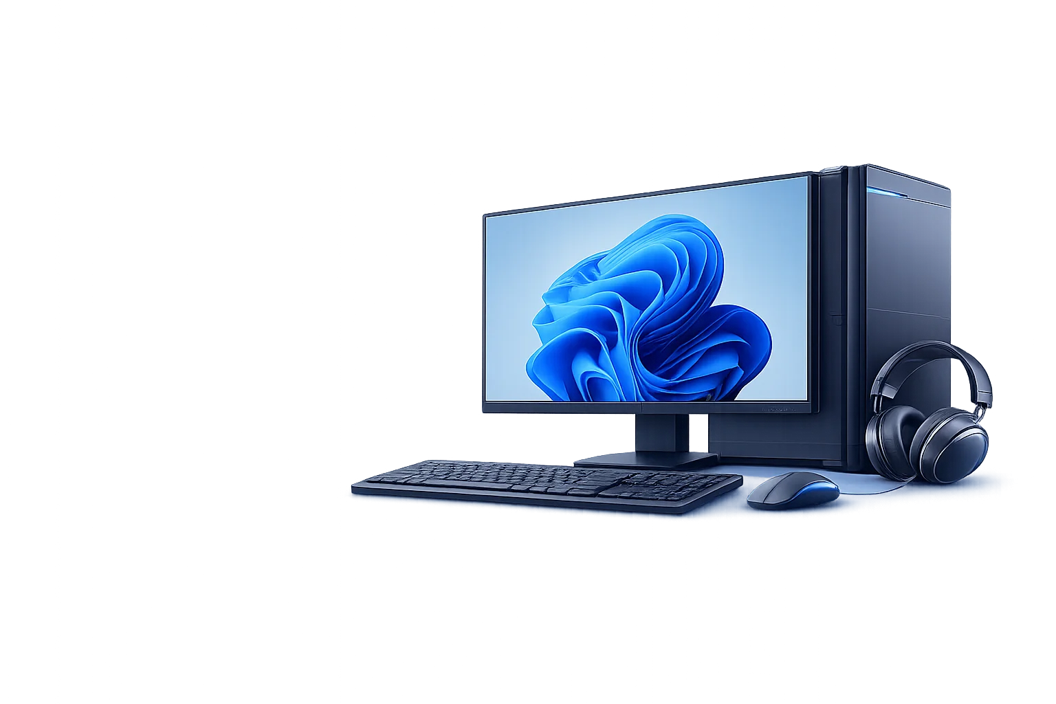 Desktop computer setup for TechGEB hero section